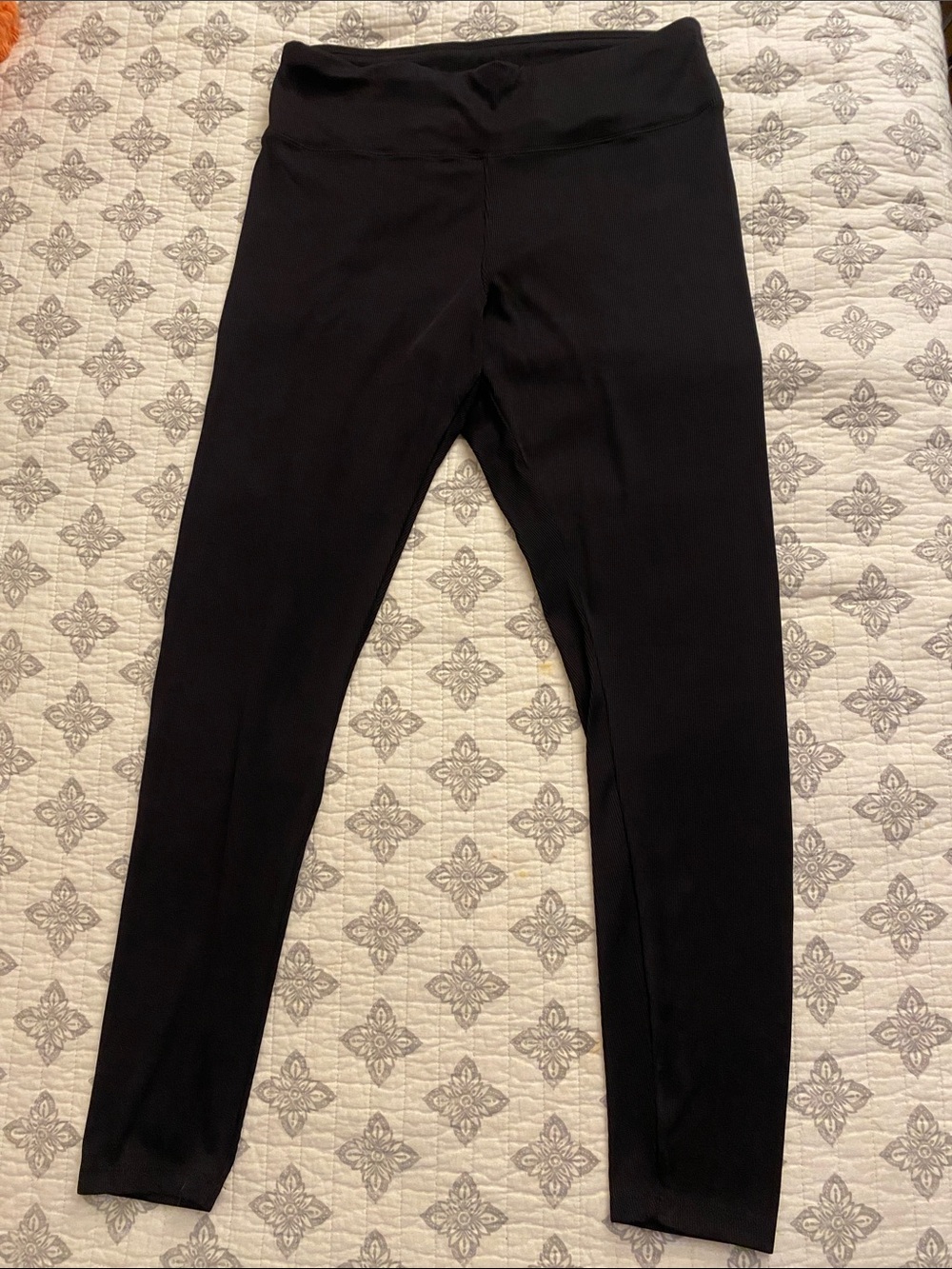 Express Black Ribbed Workout Leggings